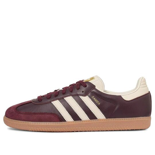Adidas Samba OG Maroon Gold Metallic