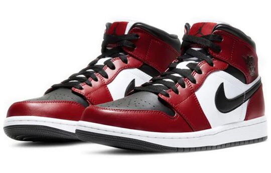 Air Jordan 1 Mid Chicago Black Toe