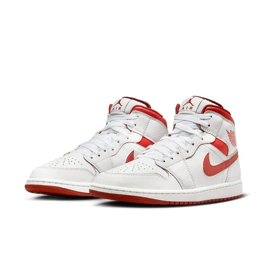 Air Jordan 1 Mid SE White Dune Red