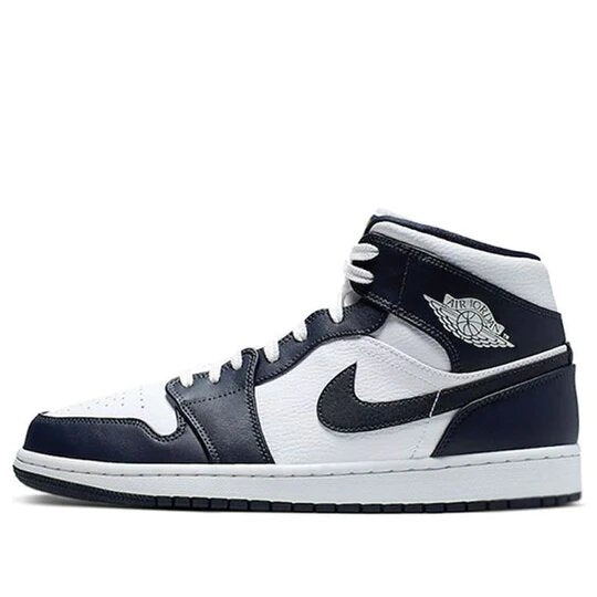Air Jordan 1 Mid White Metallic Gold Obsidian