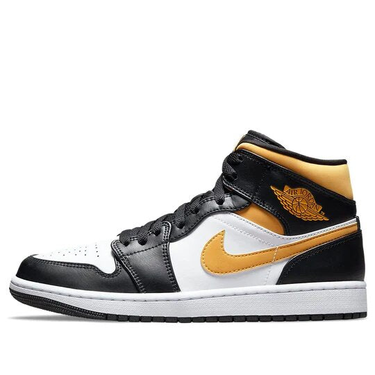 Air Jordan 1 Mid White Pollen Black