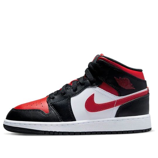 Air Jordan 1 Mid White Black Red