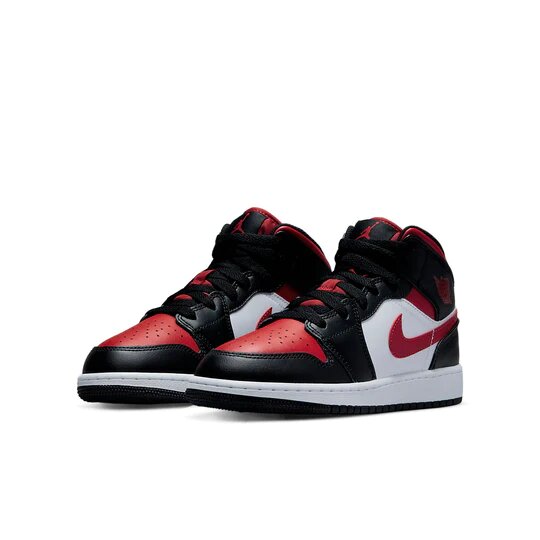 Air Jordan 1 Mid White Black Red